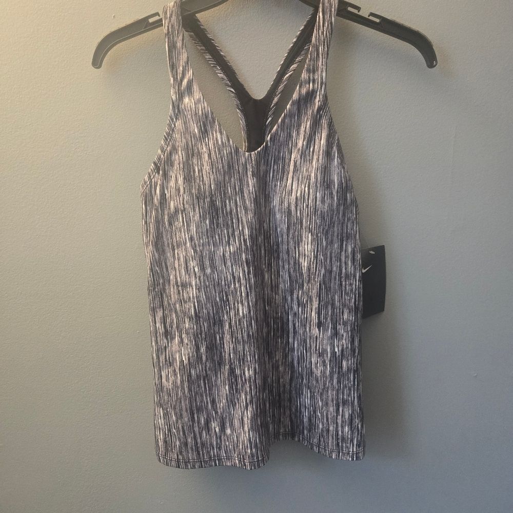 Nike Women's Swim Tankini Racerback Bathing Suit Top Padded Bra Size M NWT